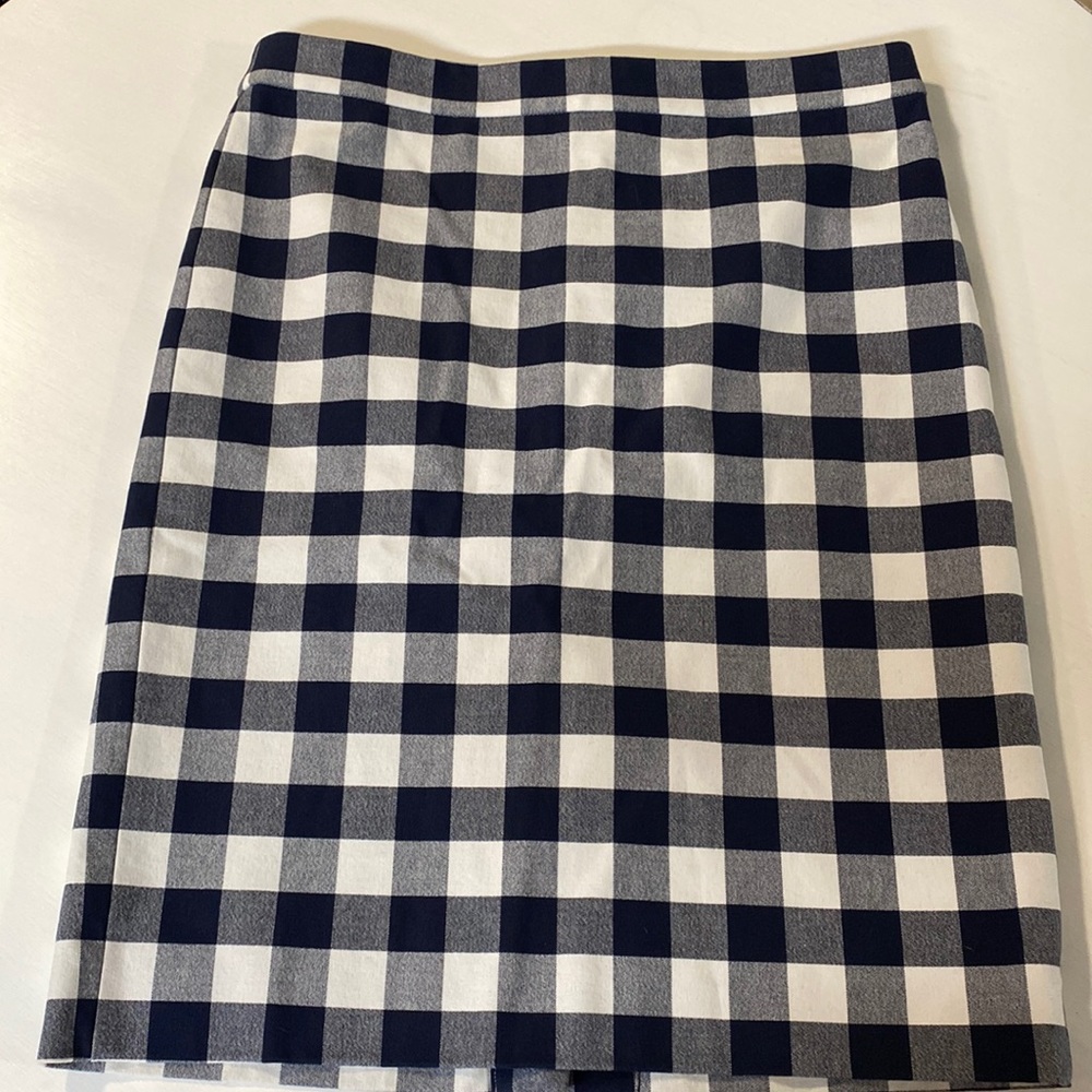 J.Crew No.2 Skirt. Navy and white